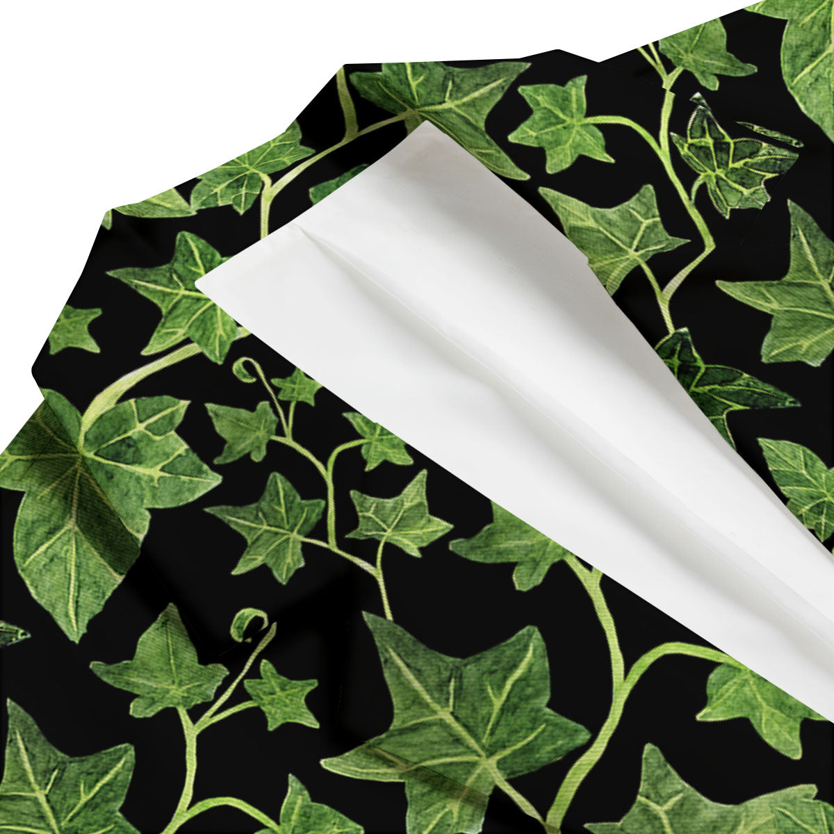 Ivy Leaf Green Print Men's Blazer-grizzshop