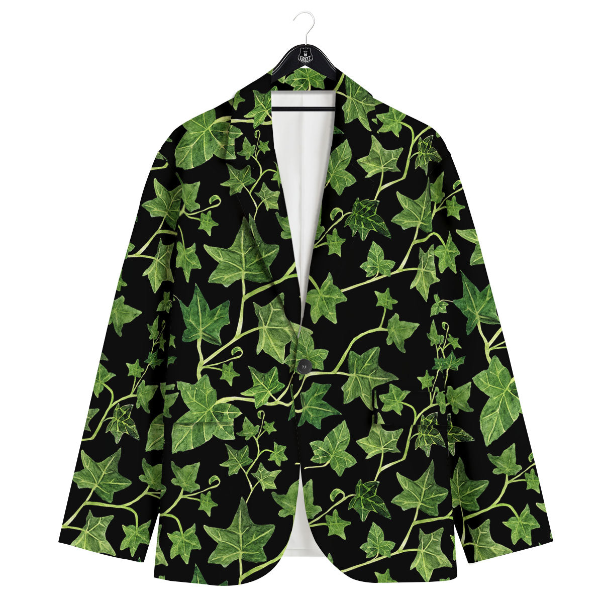 Ivy Leaf Green Print Men's Sport Coat-grizzshop