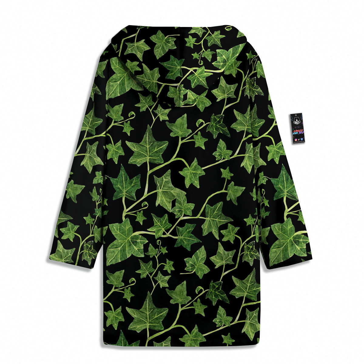 Ivy Leaf Green Print Men's Windbreaker Jacket-grizzshop