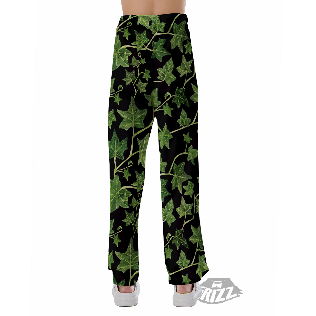 Ivy Leaf Green Print Pajama Pants-grizzshop
