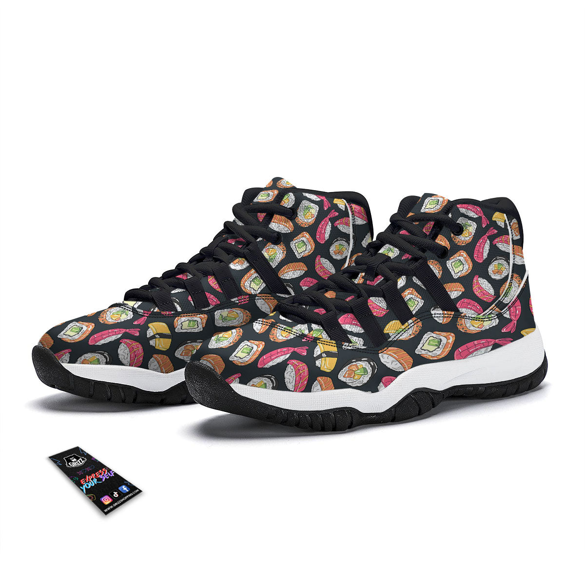 Ivy Leaf Green Print Pattern Black Bball Shoes-grizzshop