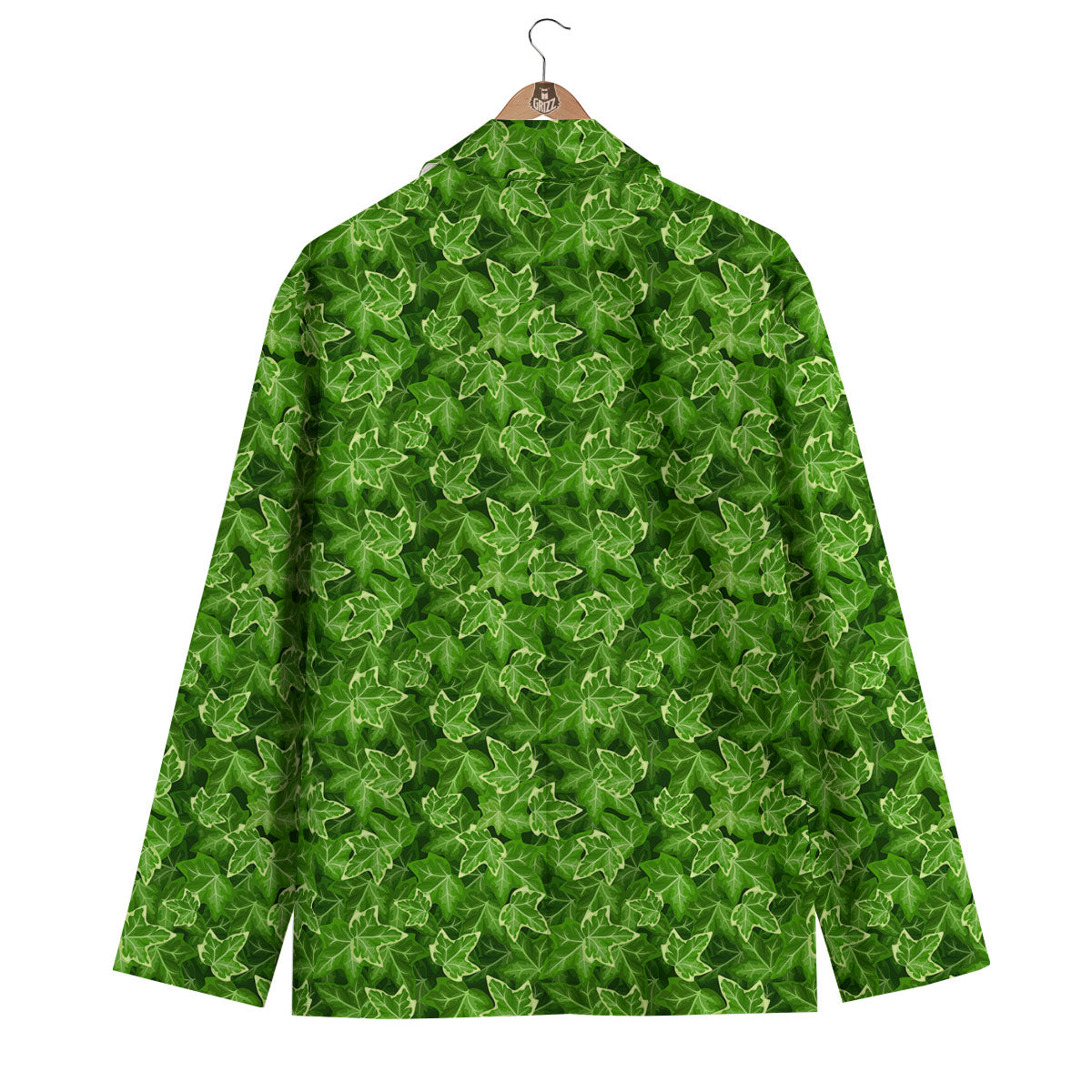 Ivy Leaf Green Print Pattern Men's Blazer-grizzshop