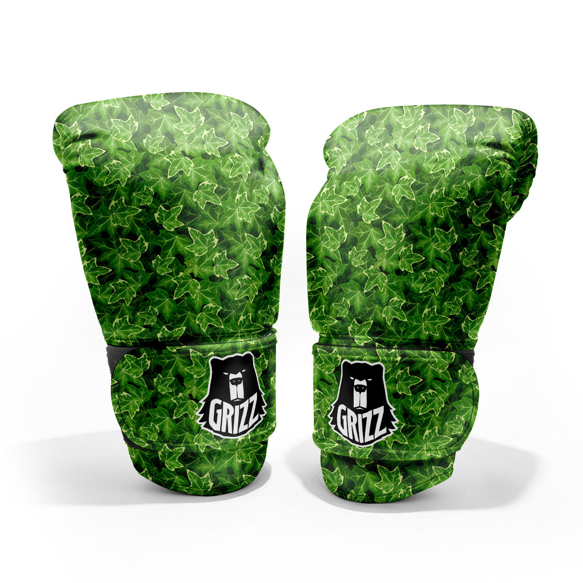Ivy Leaf Green Print Pattern Pro Boxing Glove