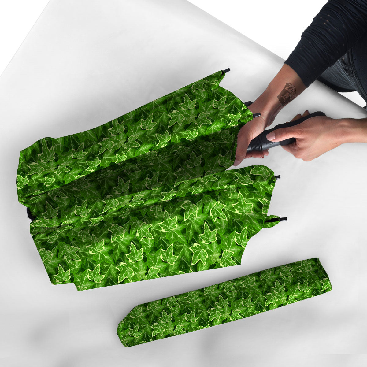 Ivy Leaf Green Print Pattern Umbrella-grizzshop