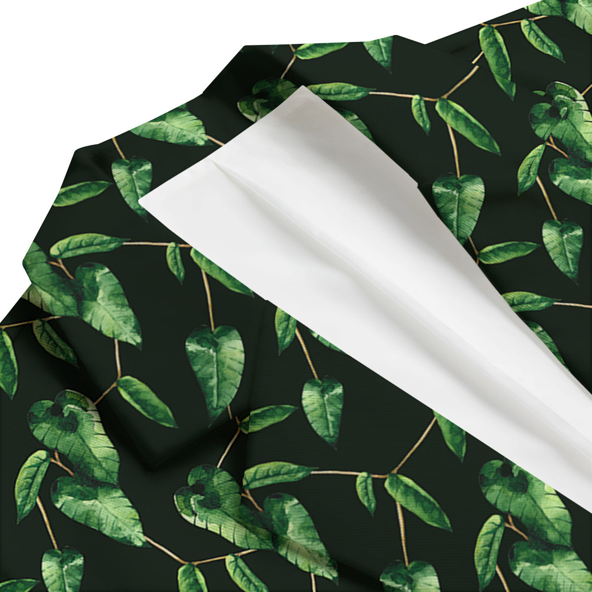 Ivy Leaf Watercolor Print Pattern Men's Blazer-grizzshop