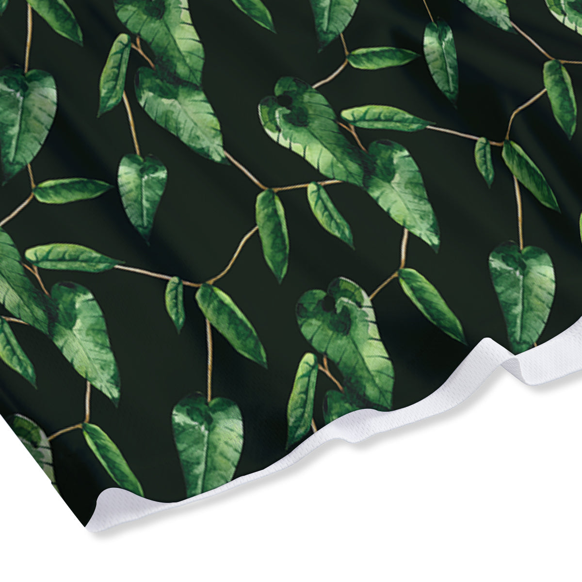 Ivy Leaf Watercolor Print Pattern Mesh Shorts