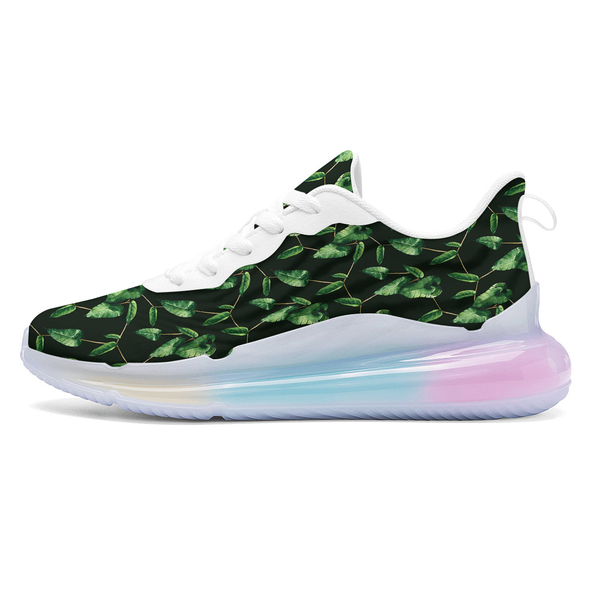 Ivy Leaf Watercolor Print Pattern Running Sneakers-grizzshop
