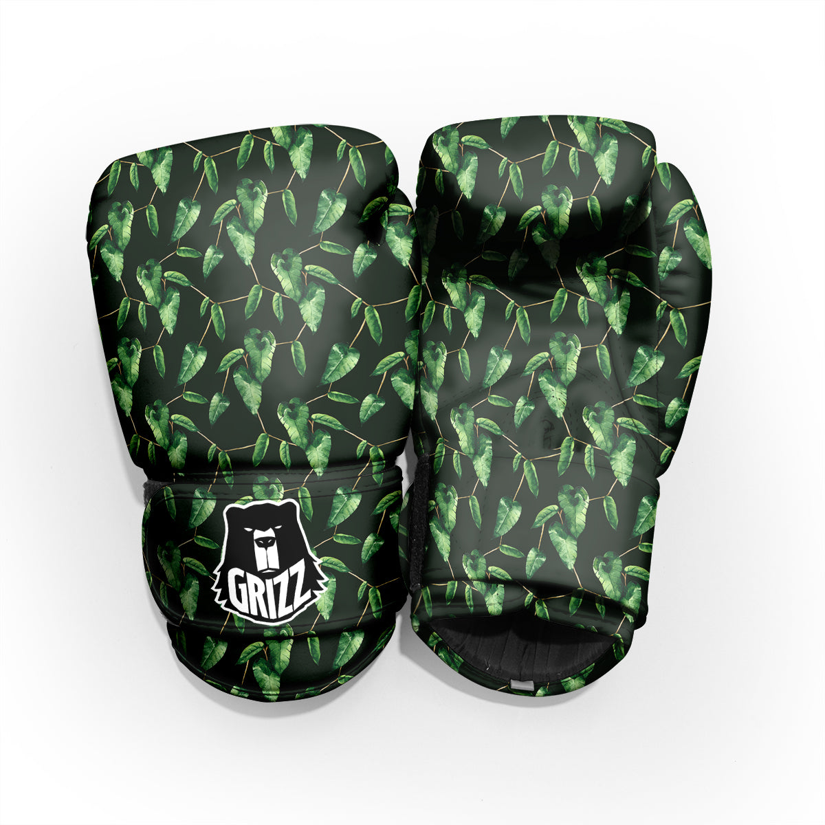 Ivy Leaf Watercolor Print Pattern Pro Boxing Glove