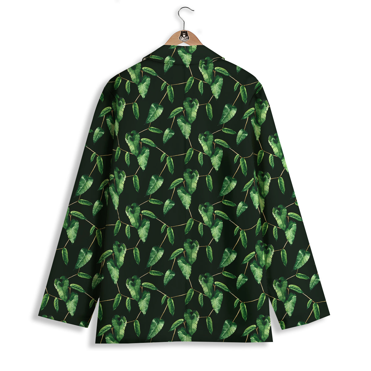 Ivy Leaf Watercolor Print Pattern Women's Blazer-grizzshop