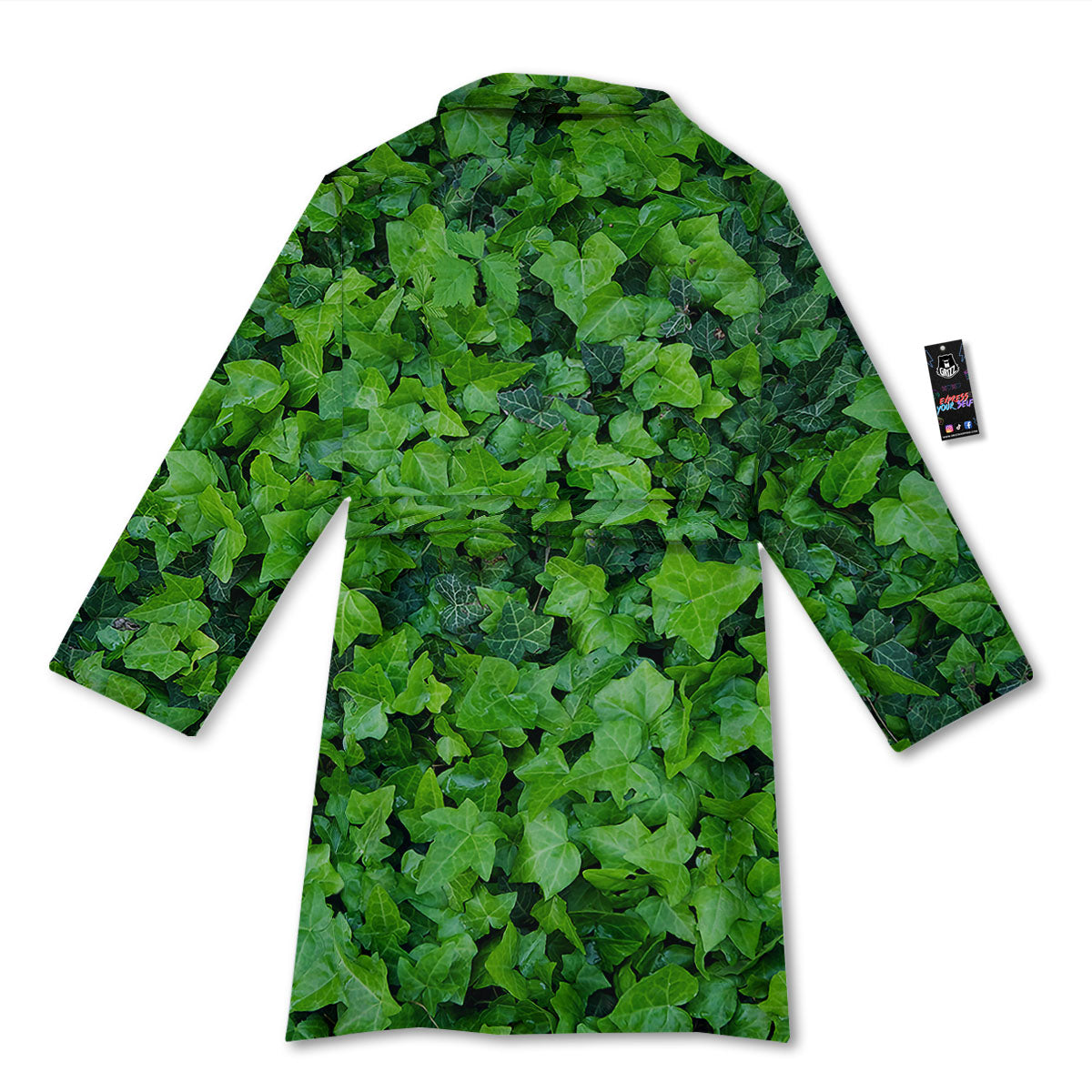 Ivy Wall Green Print Bathrobe-grizzshop