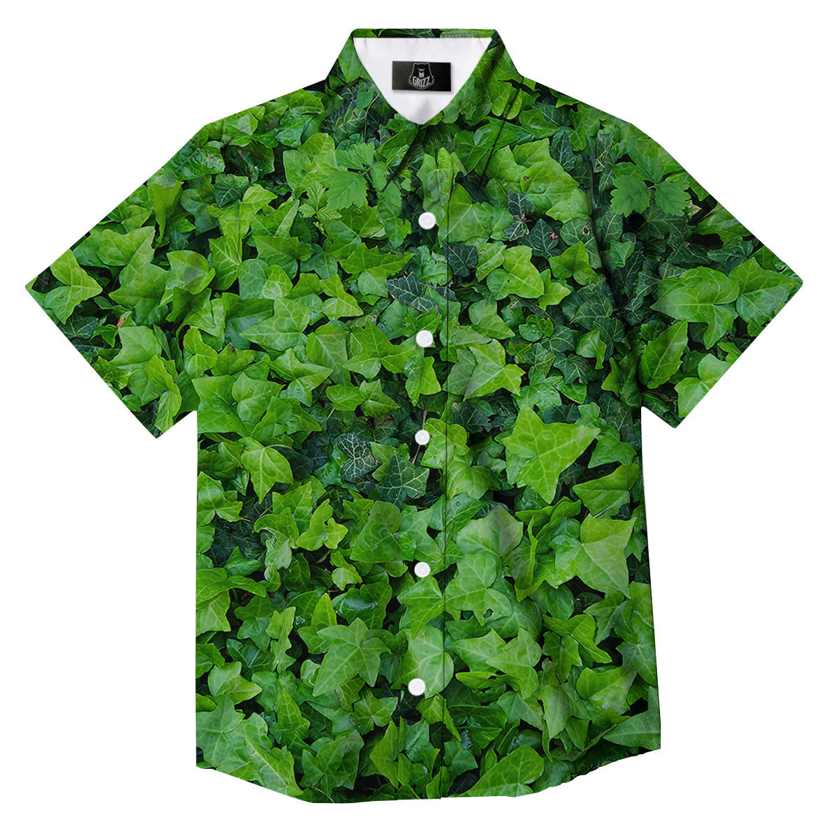 Ivy Wall Green Print Button Up Shirt-grizzshop