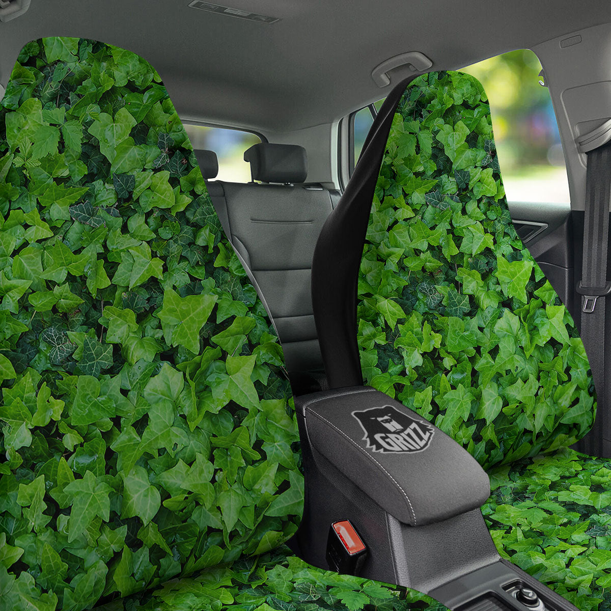 Ivy Wall Green Print Car Seat Covers-grizzshop