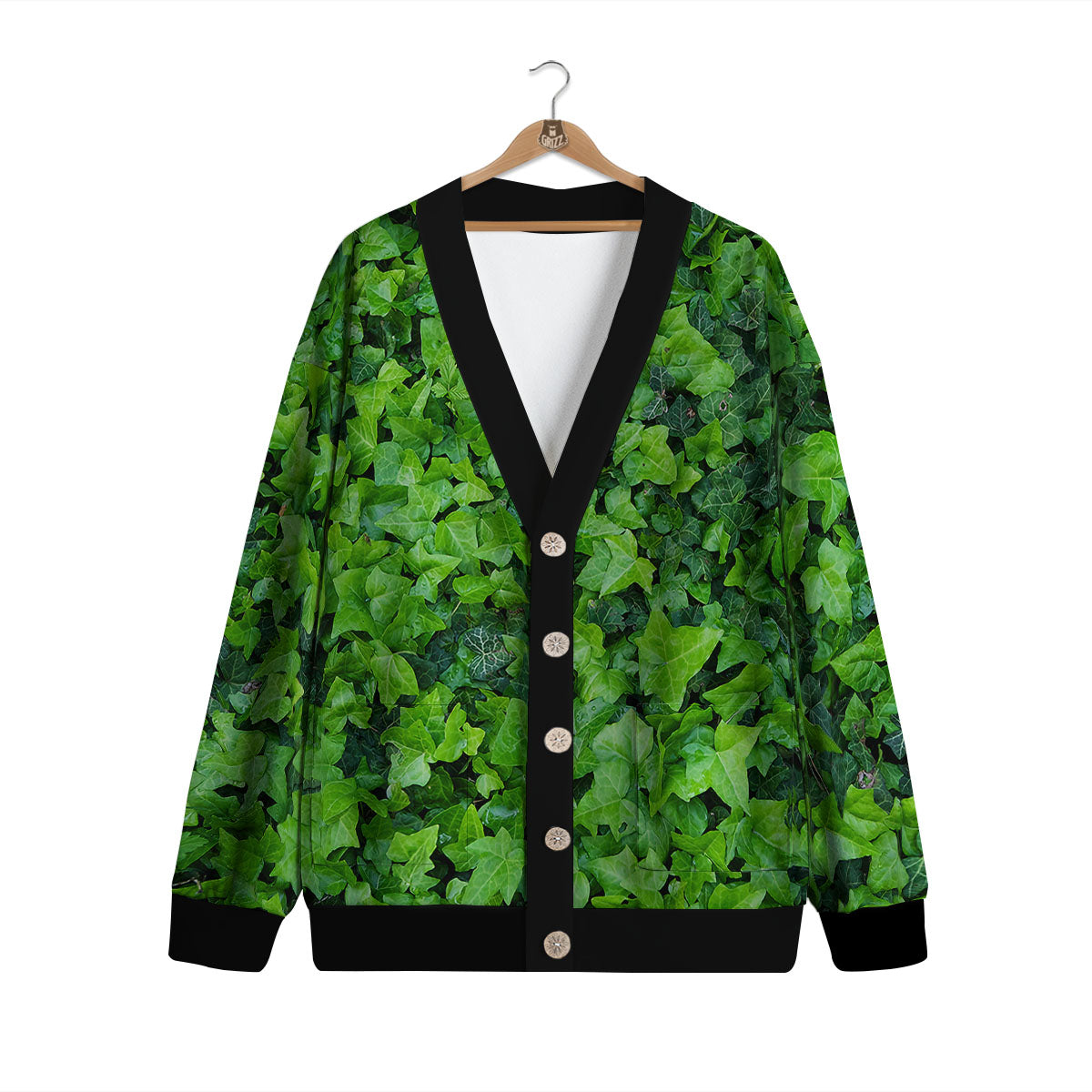 Ivy Wall Green Print Cardigan-grizzshop