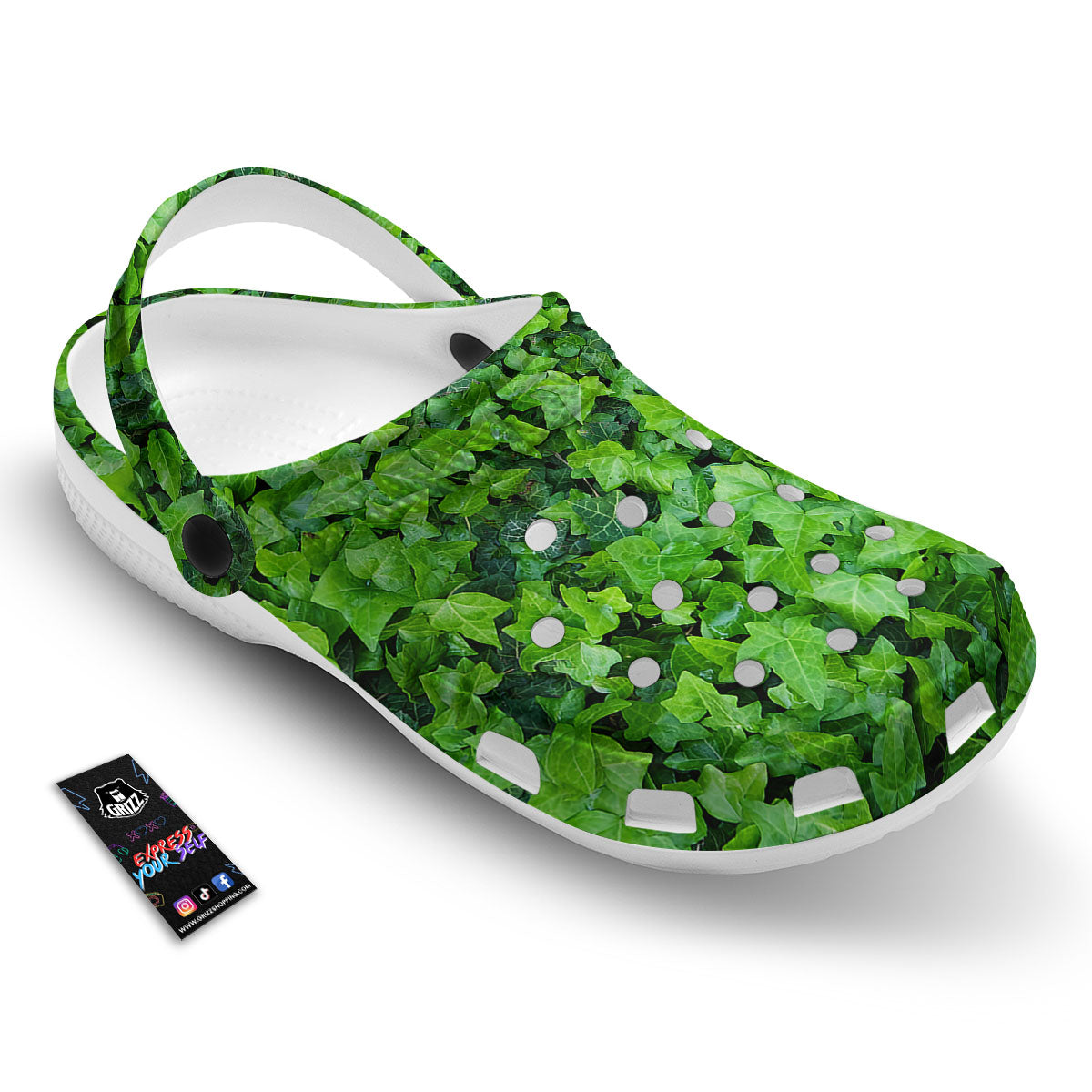 Ivy Wall Green Print Clog-grizzshop