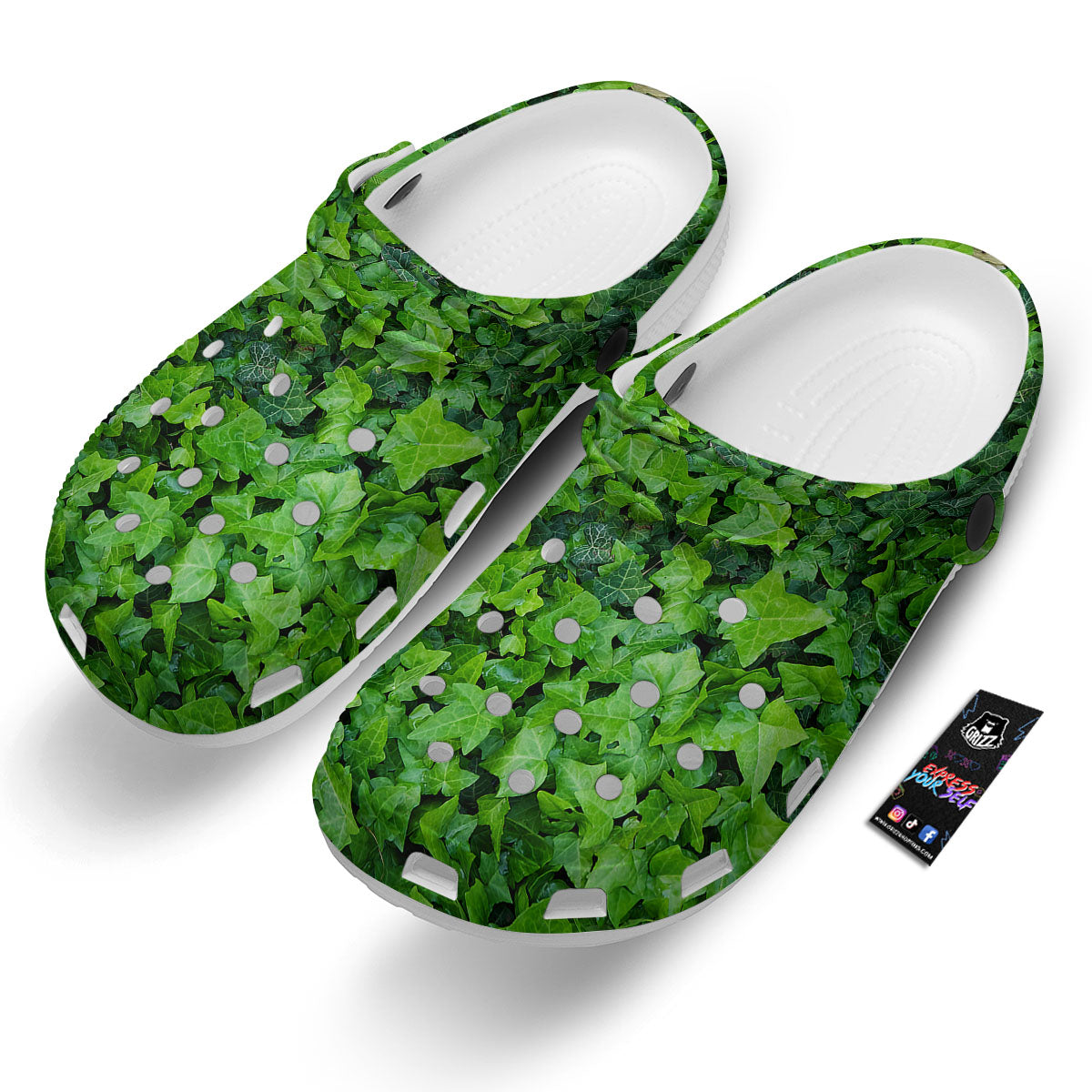 Ivy Wall Green Print Clog-grizzshop
