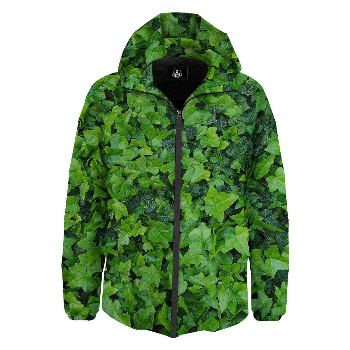 Ivy Wall Green Print Down Jacket-grizzshop