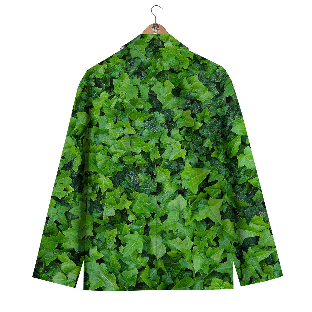 Ivy Wall Green Print Men's Blazer-grizzshop
