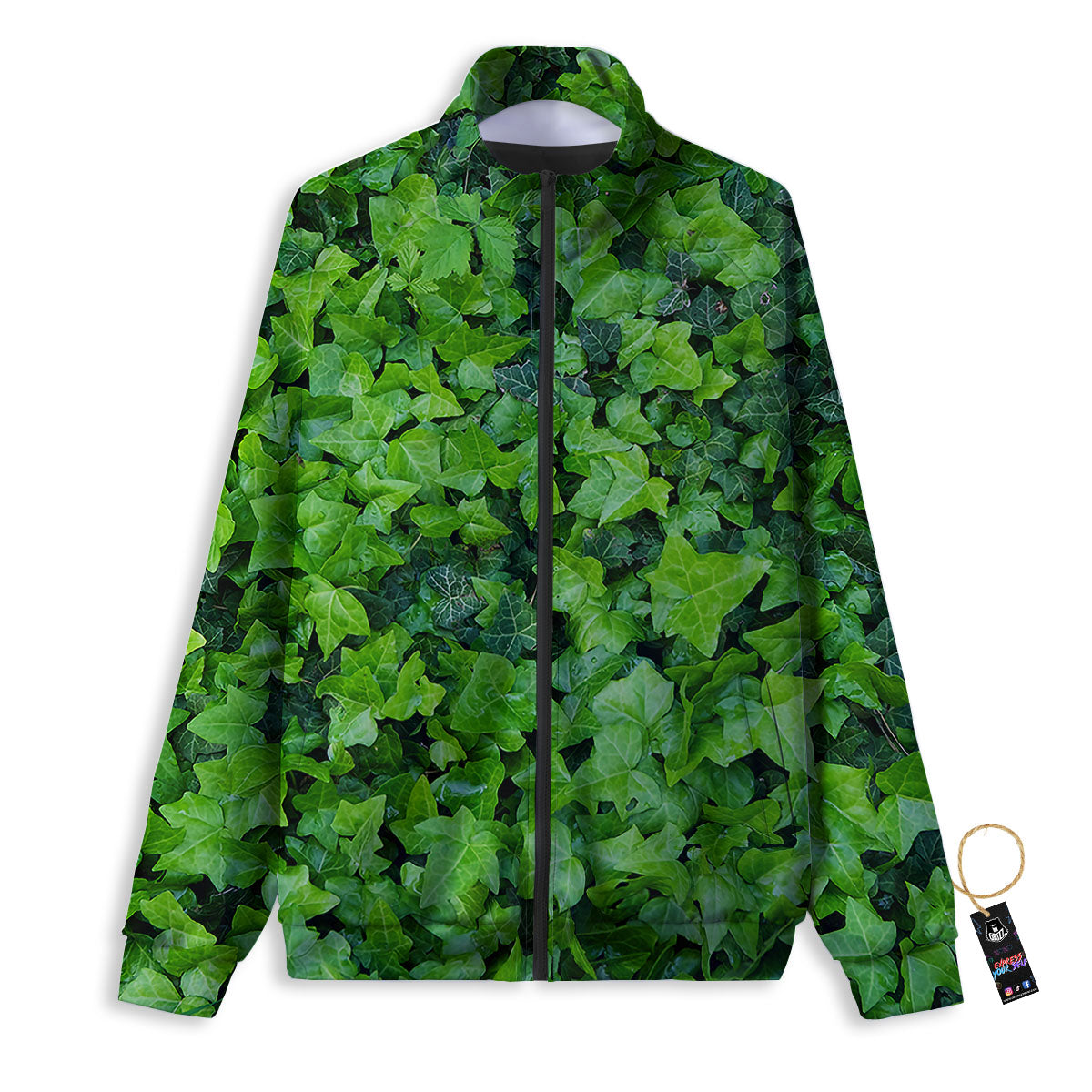 Ivy Wall Green Print Track Jacket-grizzshop