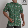 Ivy Leaf Christmas Print Pattern Untucked Shirts-grizzshop