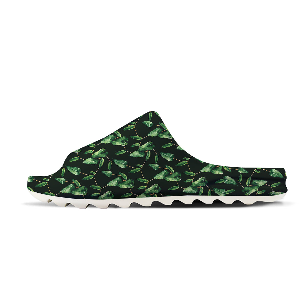 Ivy Leaf Watercolor Print Pattern Sandals-grizzshop