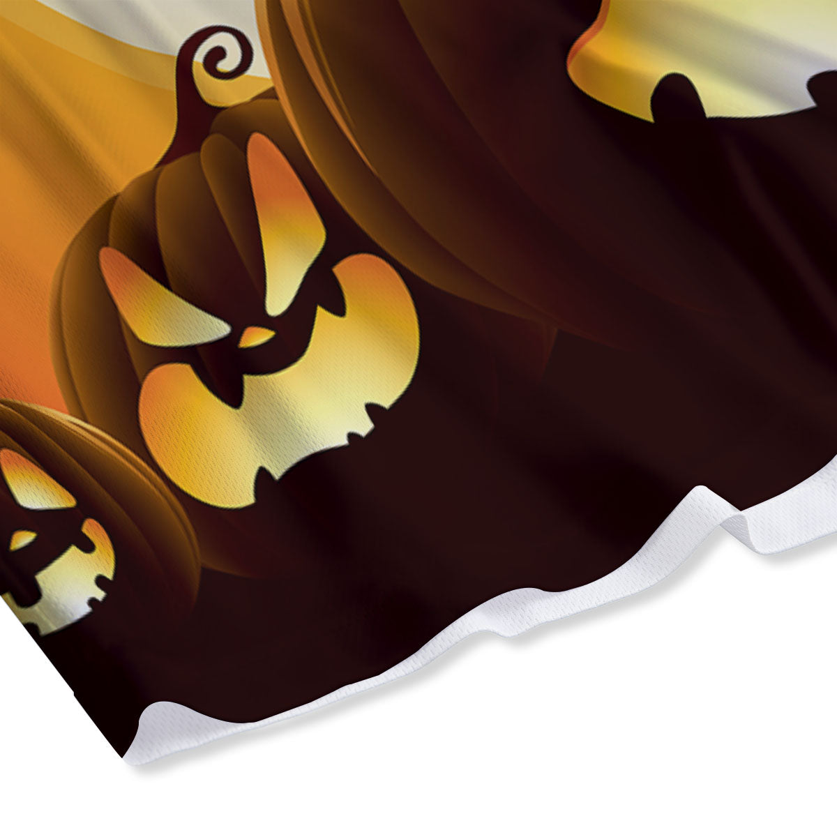 Jack-O'-Lantern Pumpkin Halloween Print Mesh Shorts