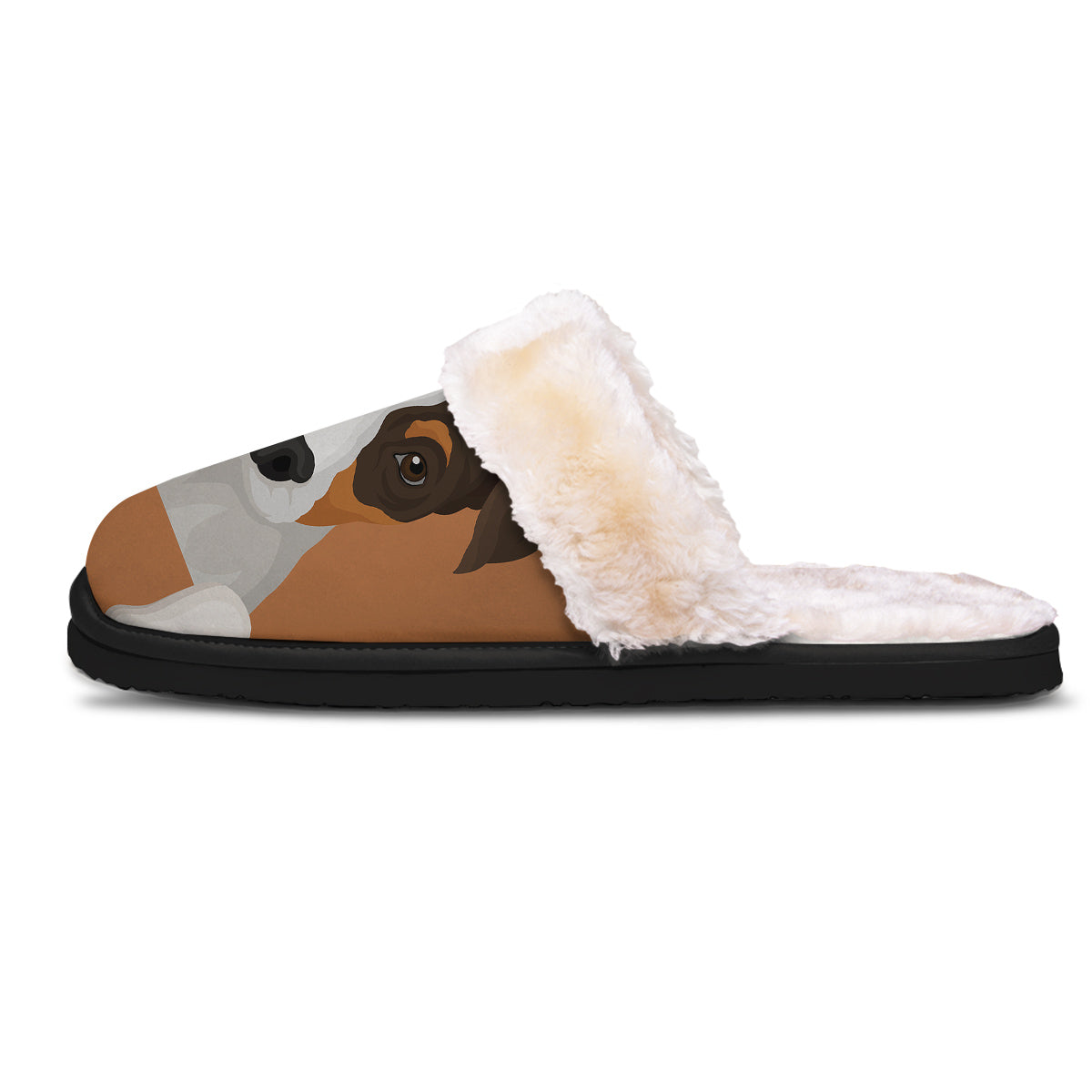 Jack Russell Terrier Cartoon Print Slippers-grizzshop