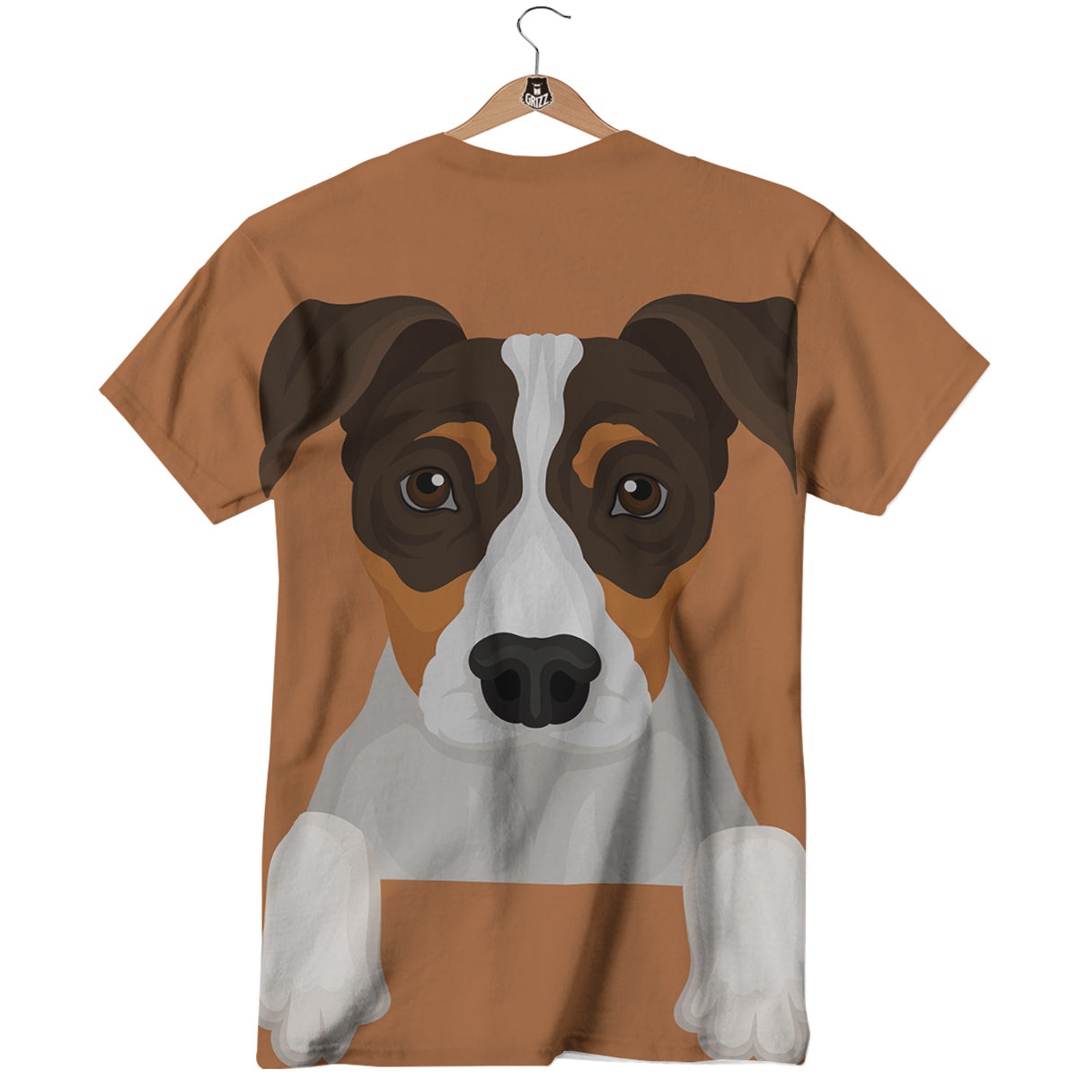 Jack Russell Terrier Cartoon Print T-Shirt-grizzshop