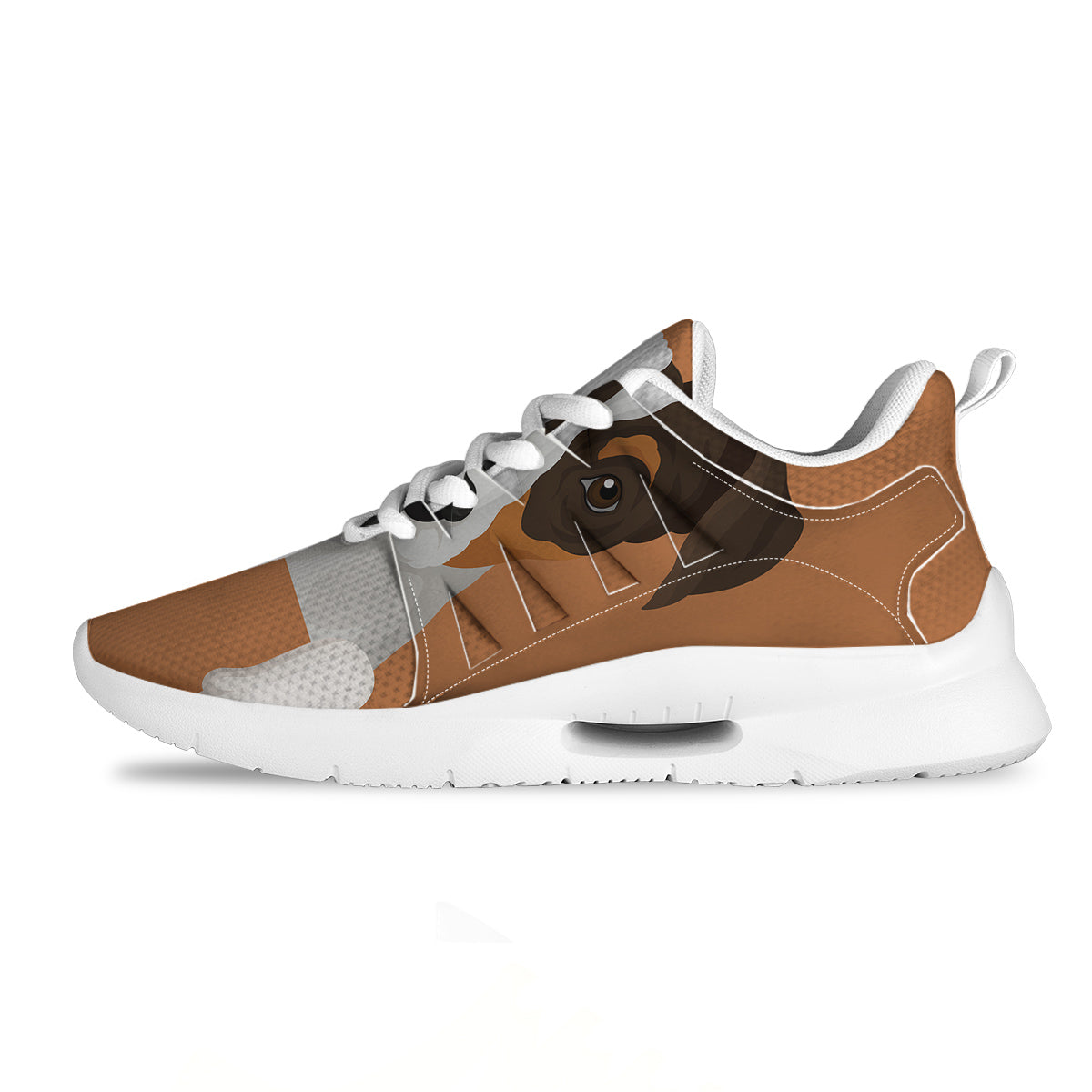 Jack Russell Terrier Cartoon Print Tennis Shoes-grizzshop