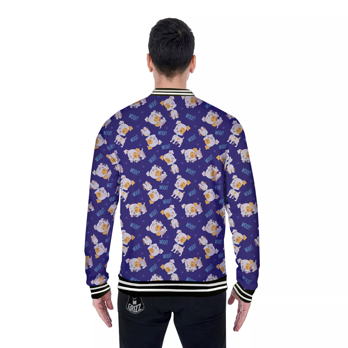 Jack Russell Terrier Cute Print Pattern Baseball Jacket-grizzshop
