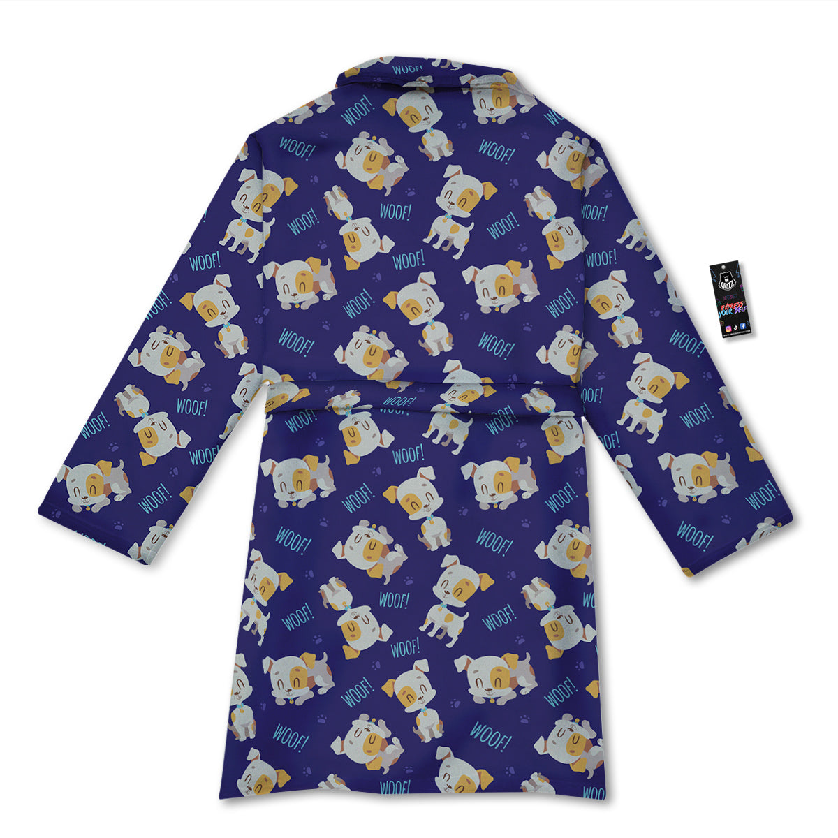 Jack Russell Terrier Cute Print Pattern Bathrobe-grizzshop