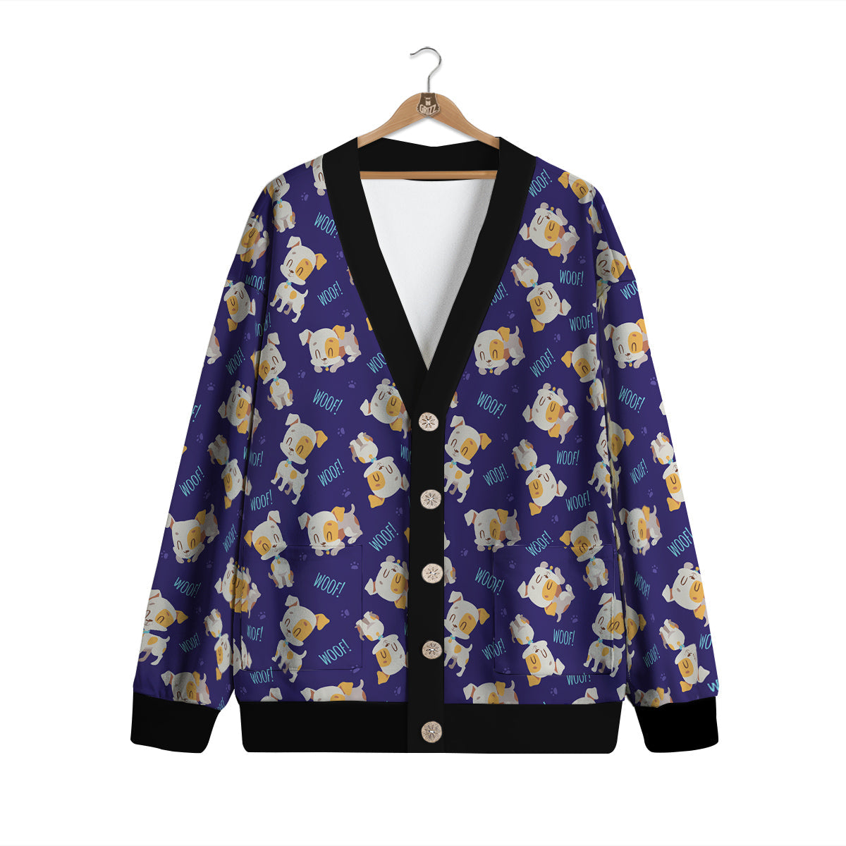 Jack Russell Terrier Cute Print Pattern Cardigan-grizzshop