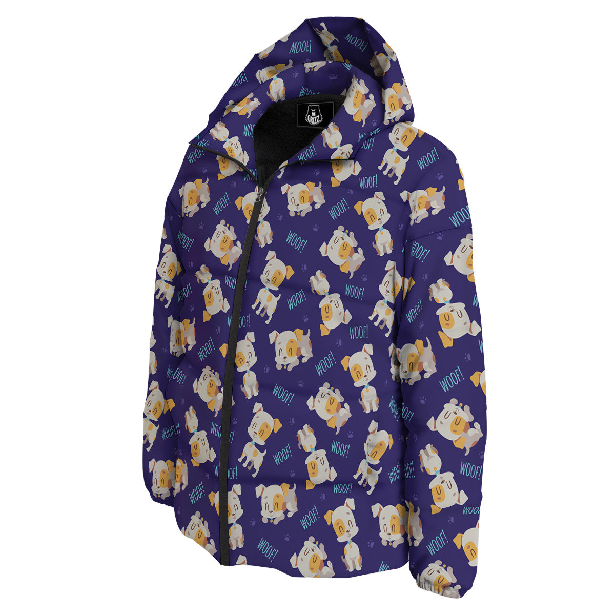 Jack Russell Terrier Cute Print Pattern Down Jacket-grizzshop
