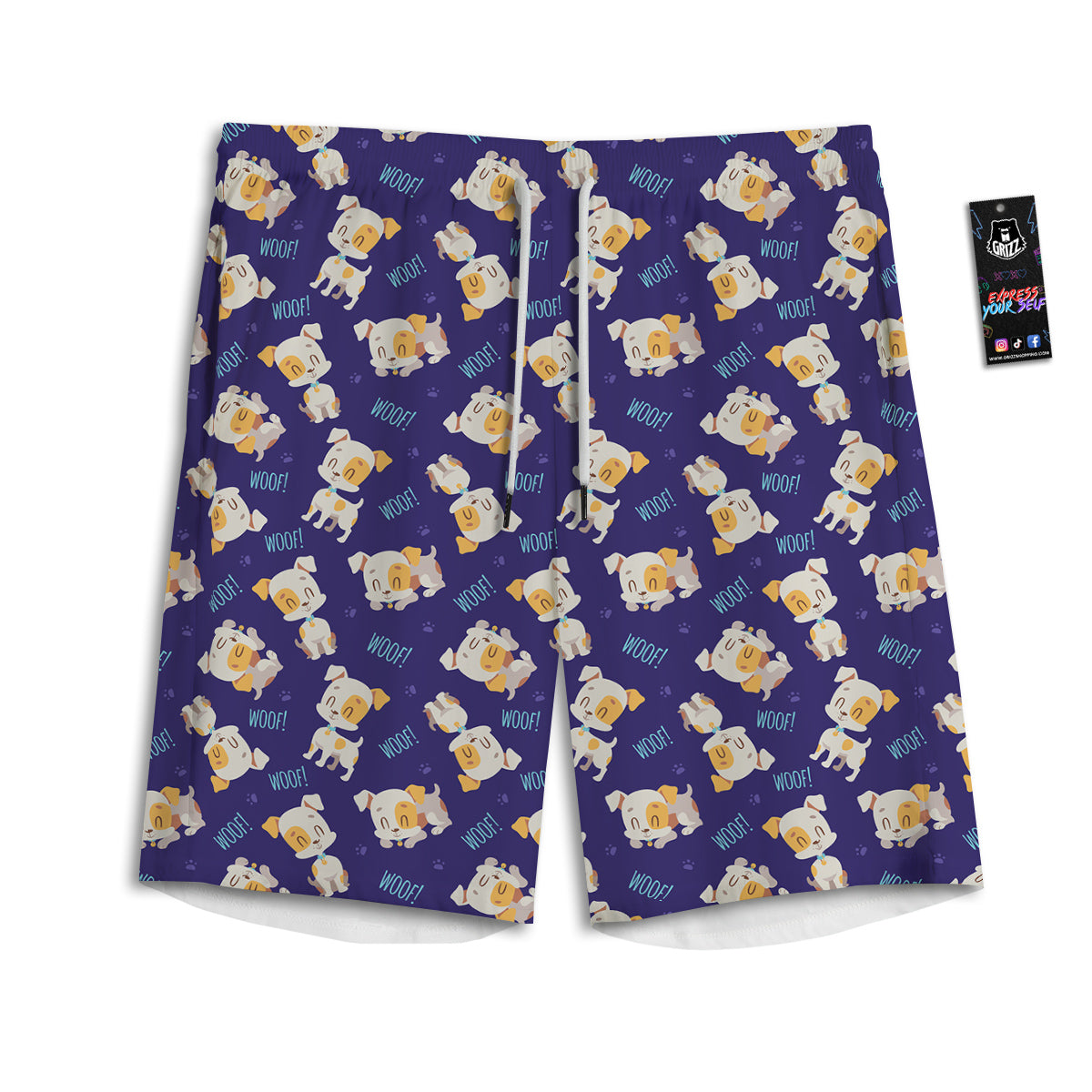 Little Monster Print Pattern Men's Athletic Shorts