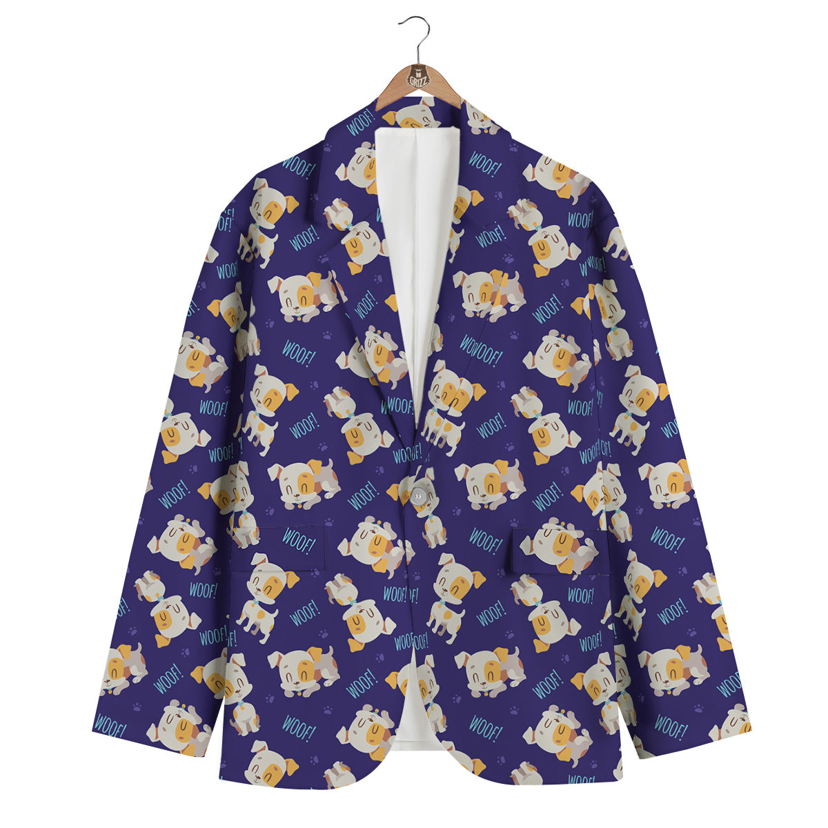 Jack Russell Terrier Cute Print Pattern Men's Blazer-grizzshop