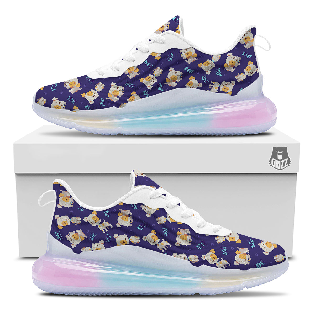 Jack Russell Terrier Cute Print Pattern Running Sneakers-grizzshop