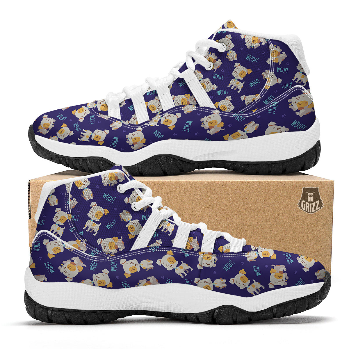 Jack Russell Terrier Cute Print Pattern White Bball Shoes-grizzshop