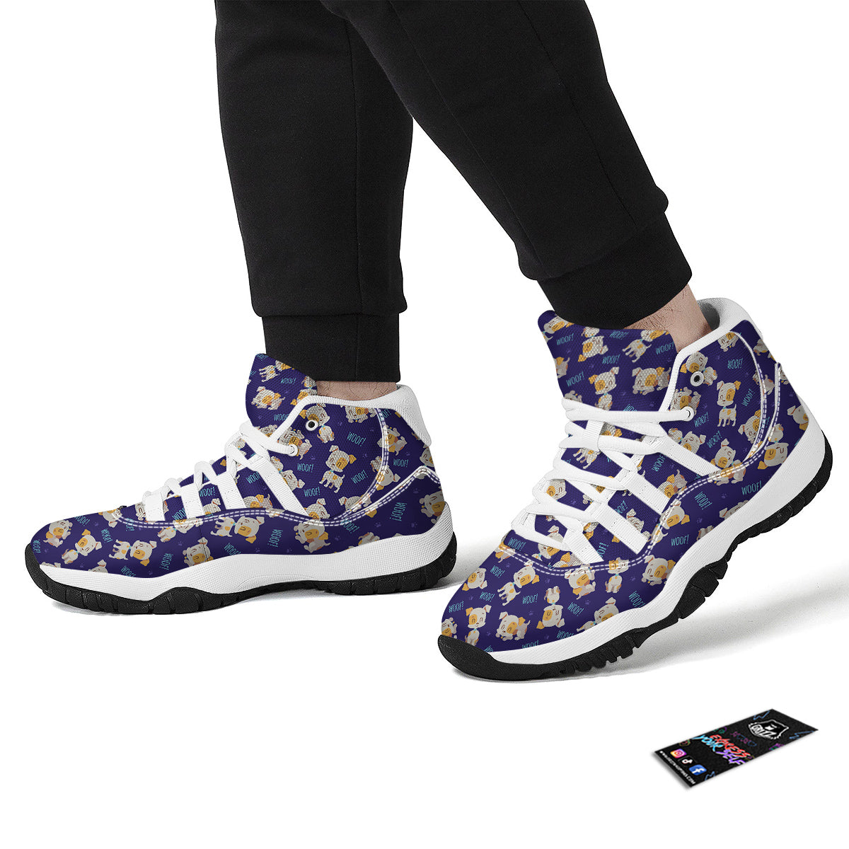 Jack Russell Terrier Cute Print Pattern White Bball Shoes-grizzshop