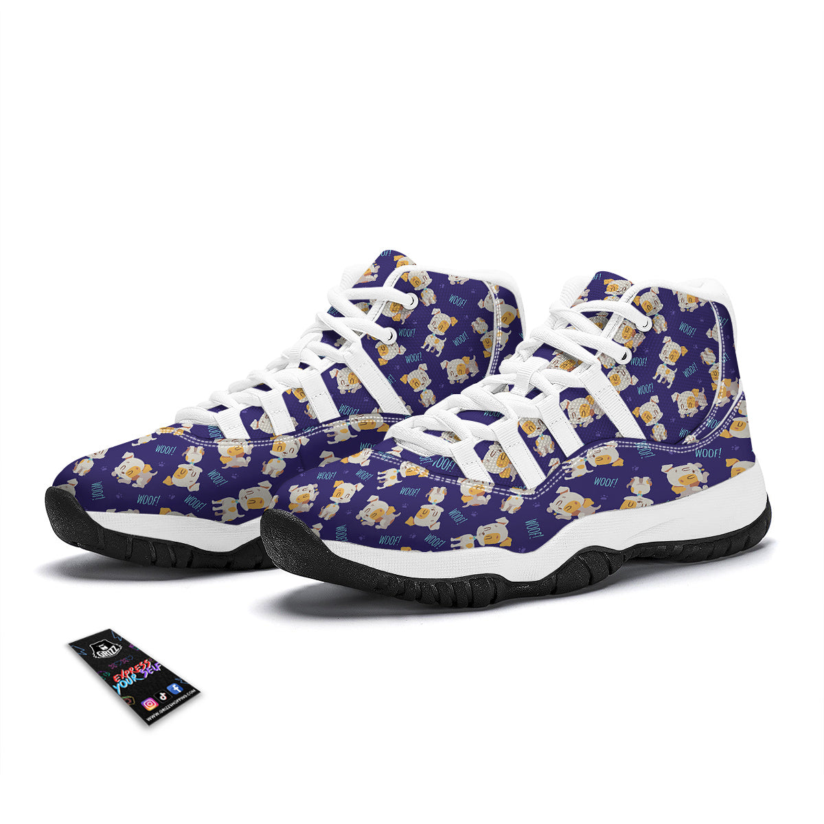 Jack Russell Terrier Cute Print Pattern White Bball Shoes-grizzshop