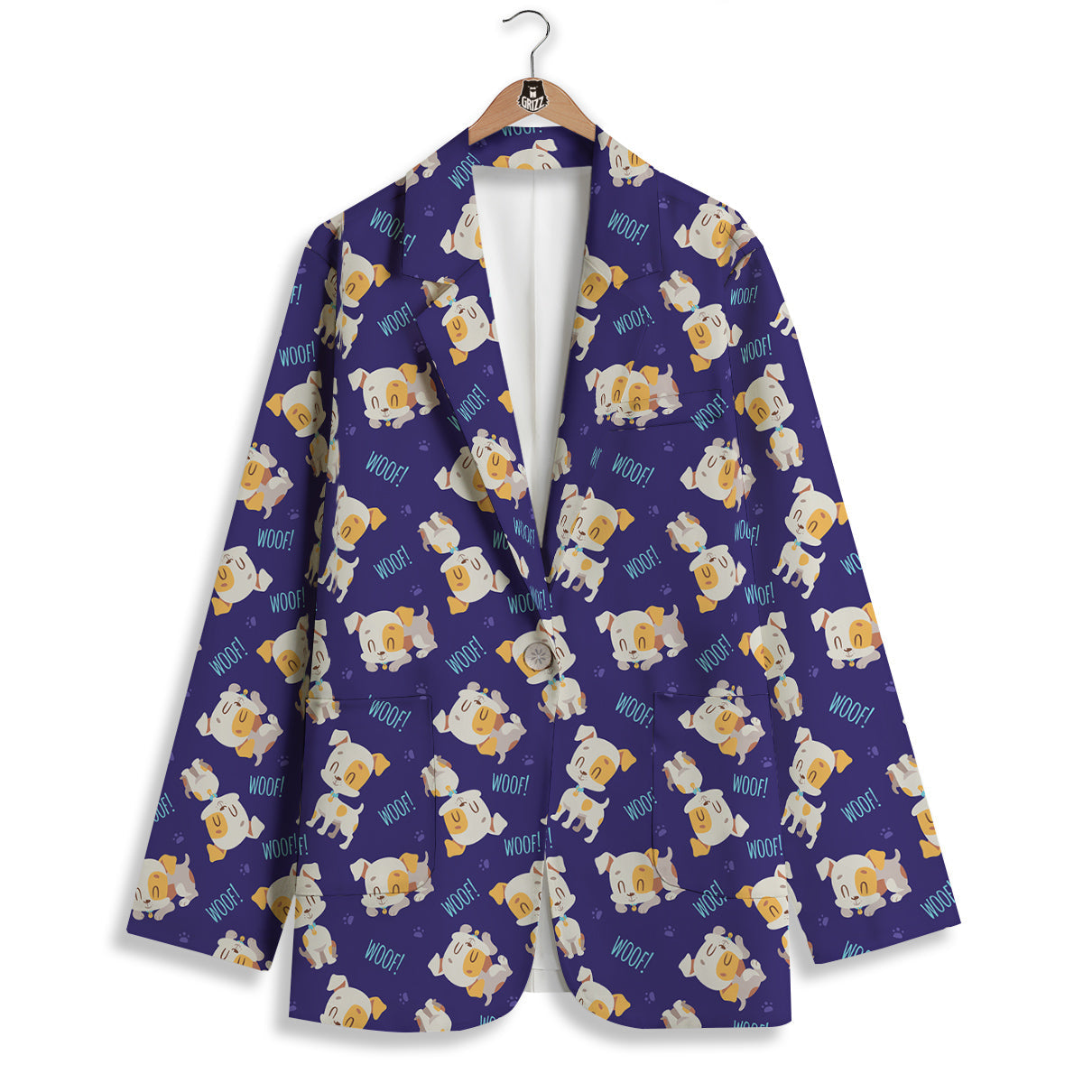Jack Russell Terrier Cute Print Pattern Women's Blazer-grizzshop