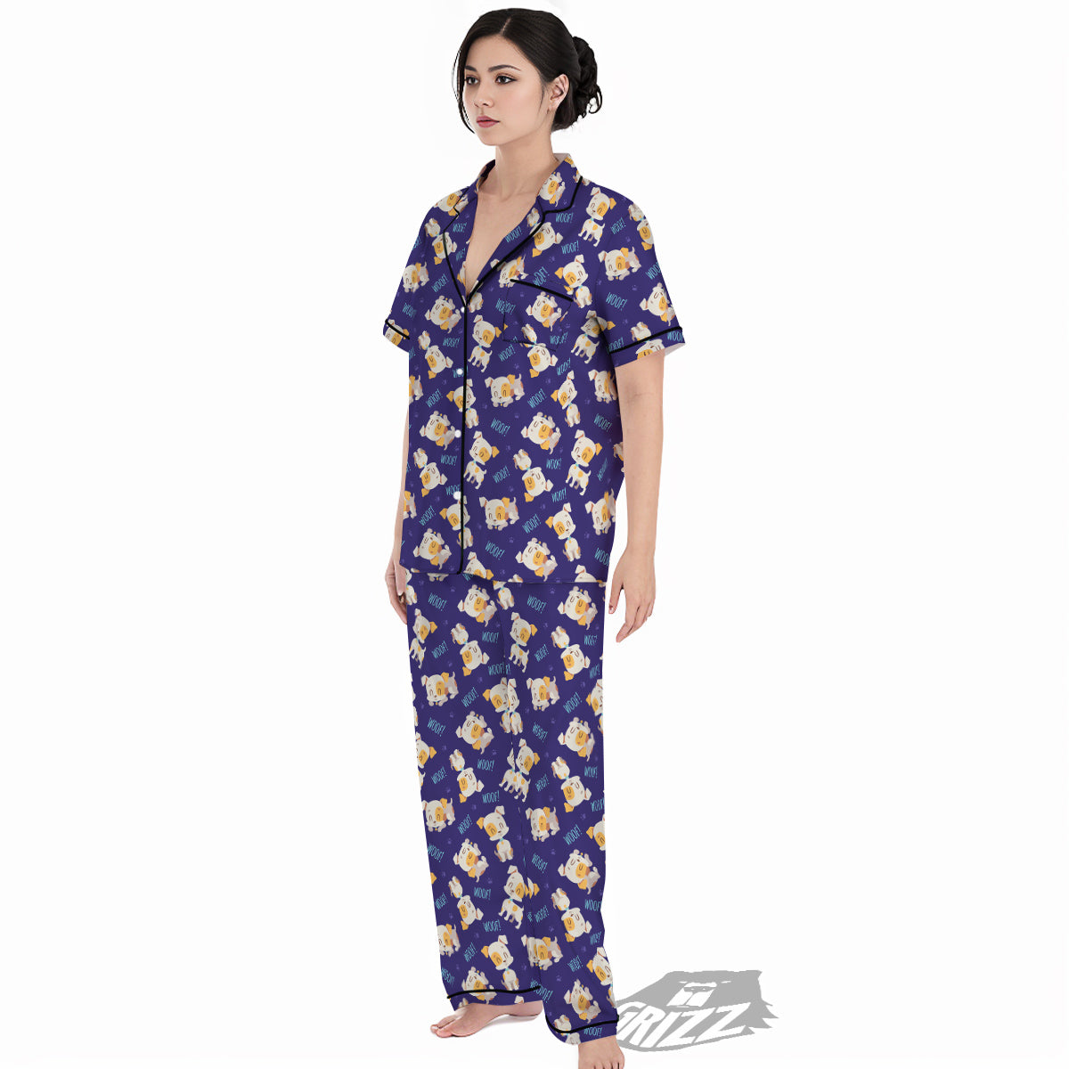 Jack Russell Terrier Cute Print Pattern Women's Pajamas Set-grizzshop