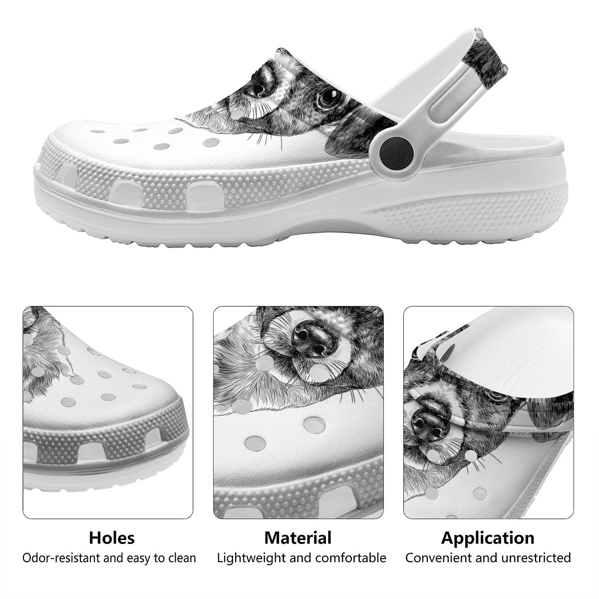 Jack Russell Terrier Drawing Print Clog-grizzshop