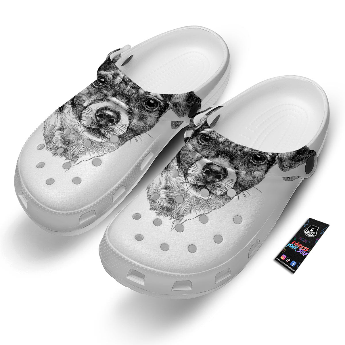 Jack Russell Terrier Drawing Print Clog-grizzshop