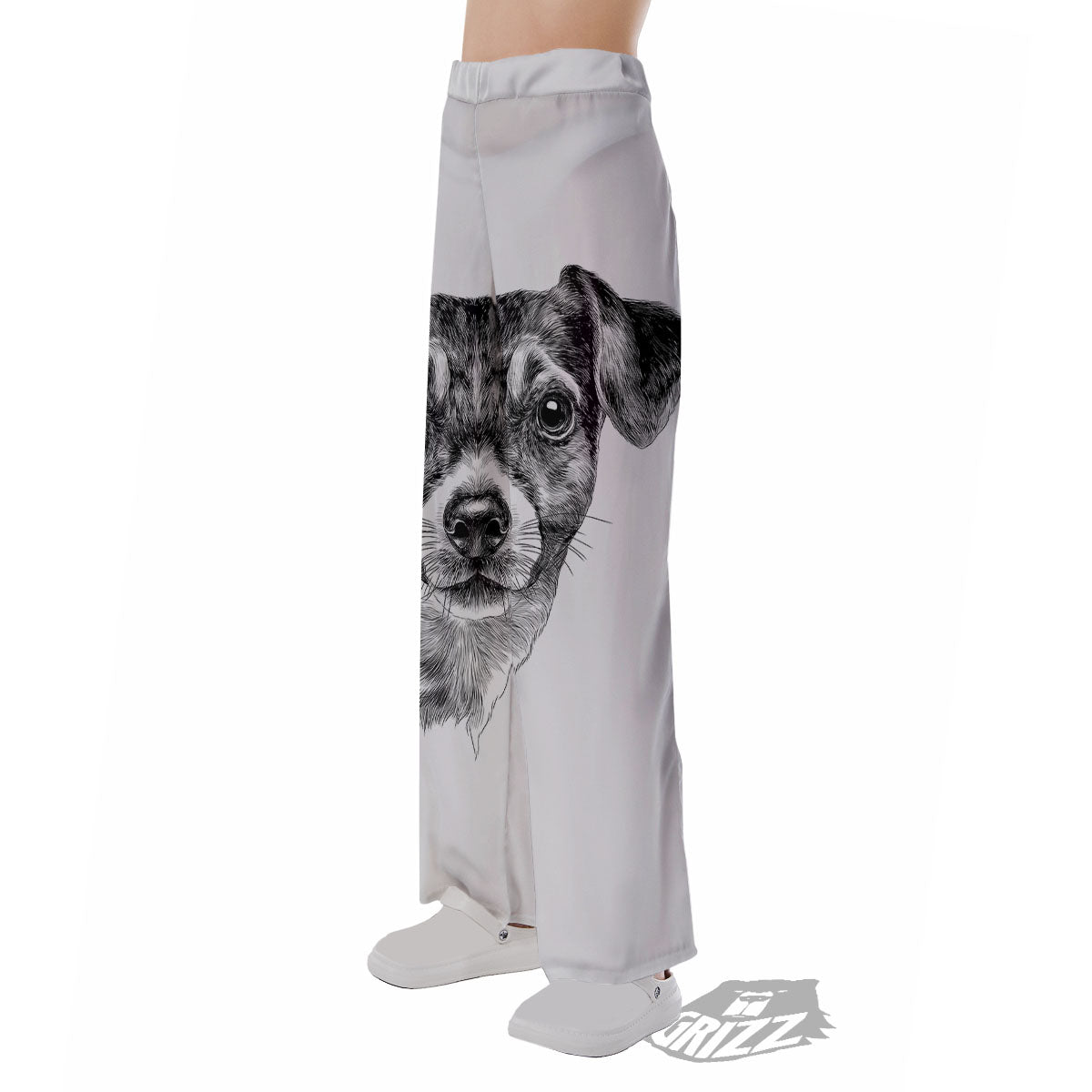 Jack Russell Terrier Drawing Print Pajama Pants-grizzshop