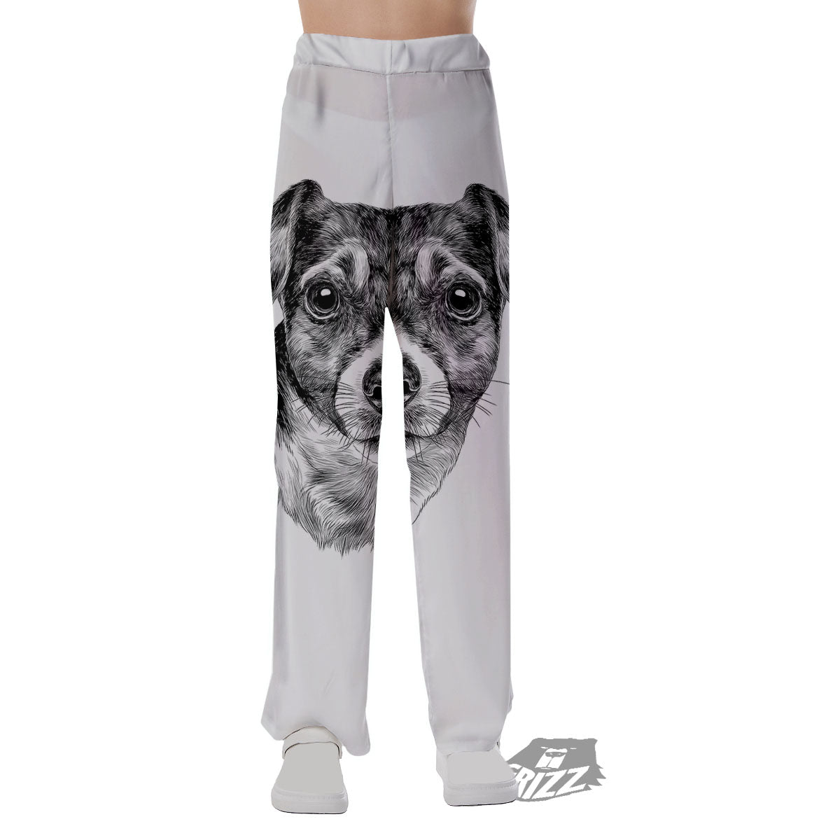 Jack Russell Terrier Drawing Print Pajama Pants-grizzshop