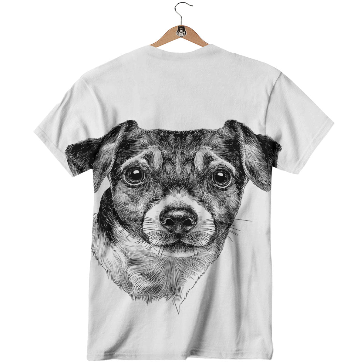 Jack Russell Terrier Drawing Print T-Shirt-grizzshop