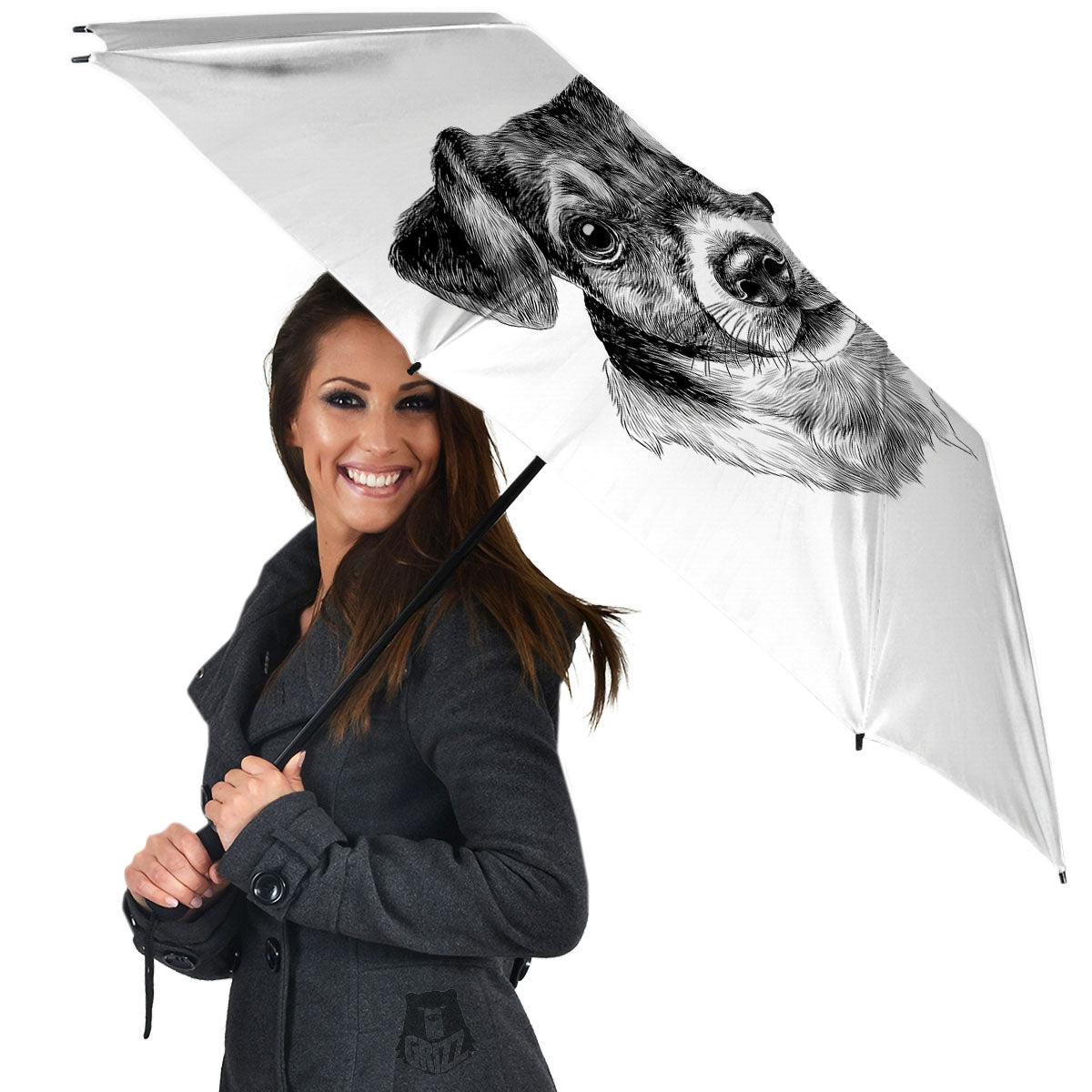 Jack Russell Terrier Drawing Print Umbrella-grizzshop
