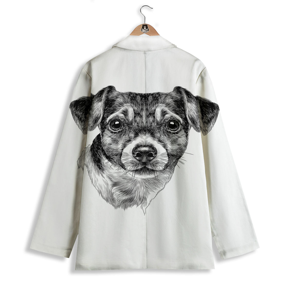 Jack Russell Terrier Drawing Print Women's Blazer-grizzshop