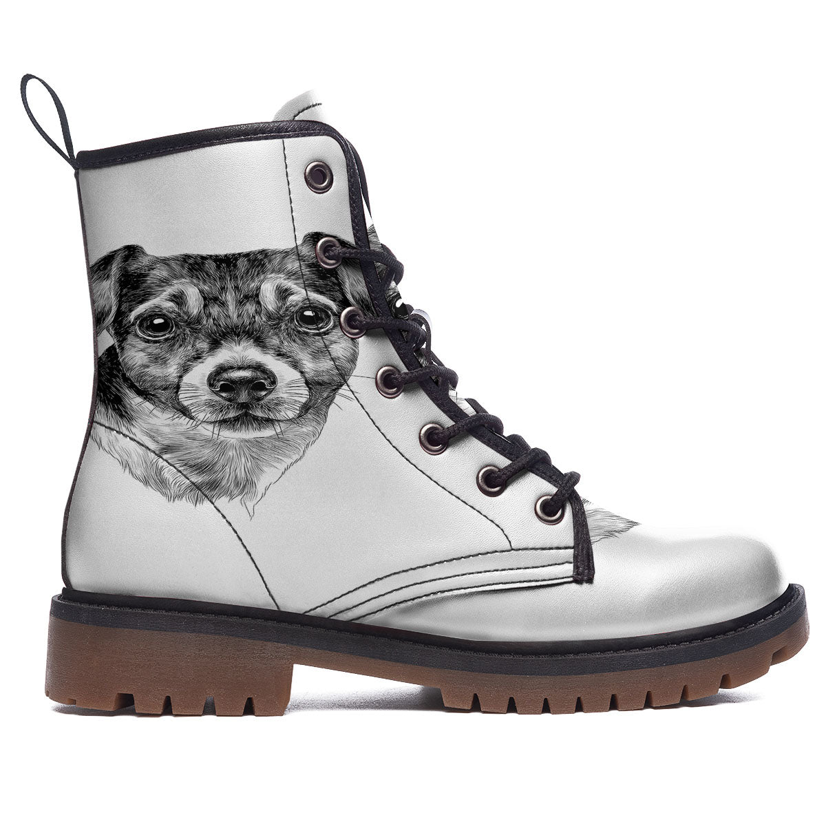 Jack Russell Terrier Drawing Print Work Boots-grizzshop