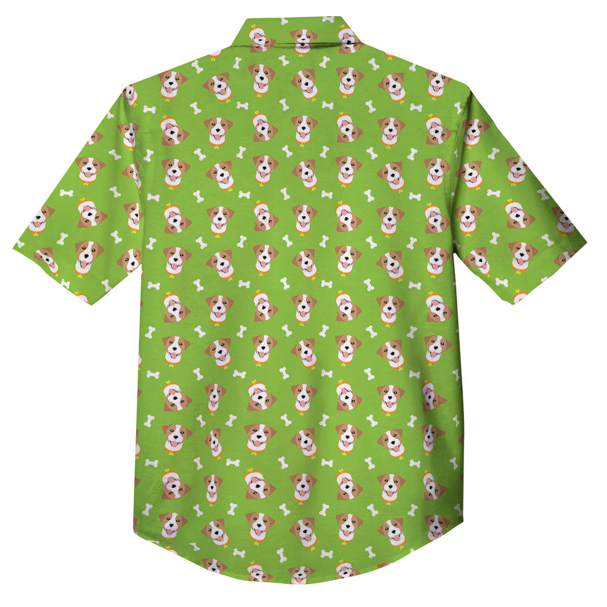 Jack Russell Terrier Happy Print Pattern Button Up Shirt-grizzshop