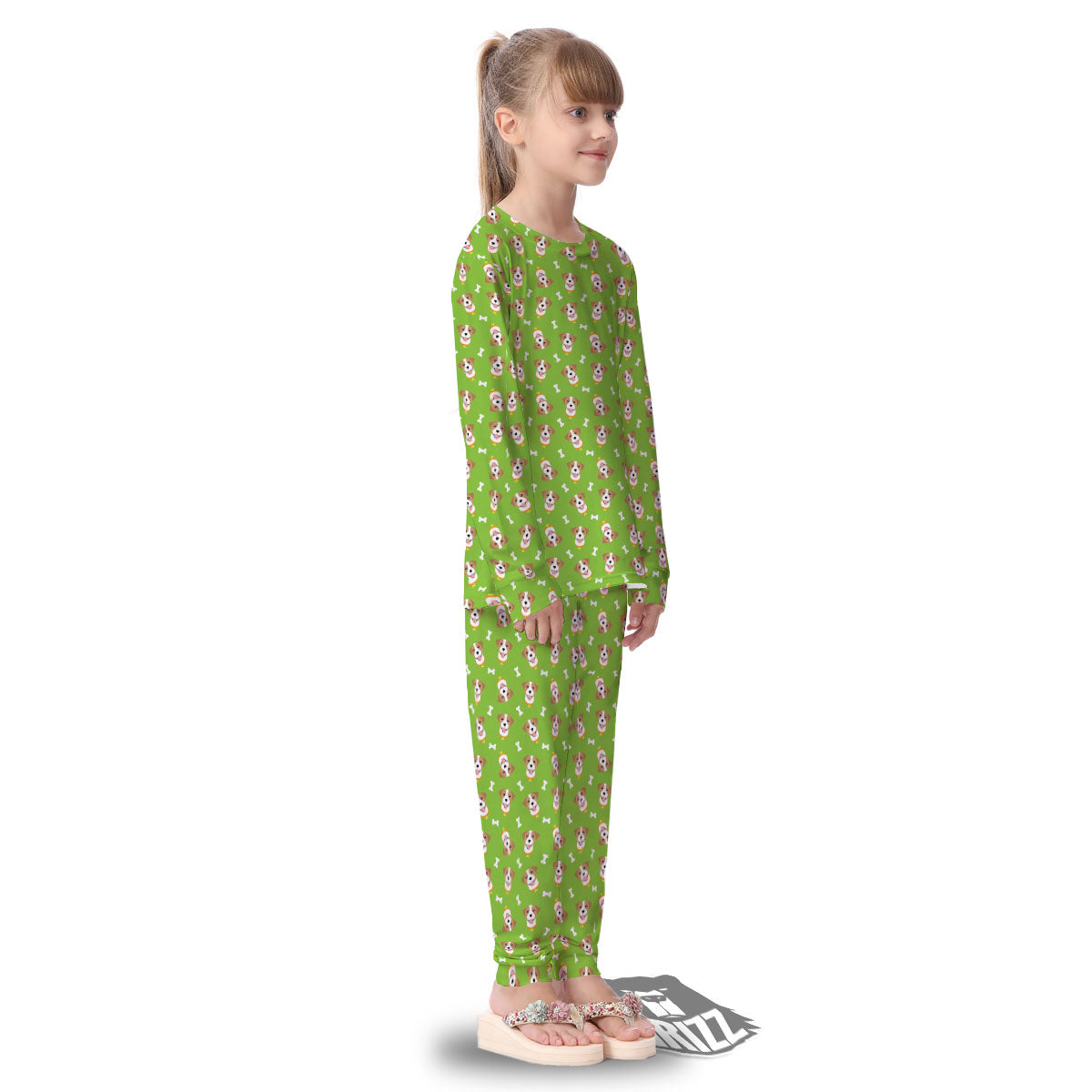 Jack Russell Terrier Happy Print Pattern Kid's Pajamas-grizzshop